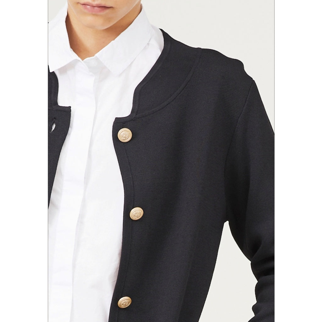 Neuletakki Jena musta-Neuleet/Neuletakit-Isay-Lahja ja sisustus Pussukka Katariina Home Oy