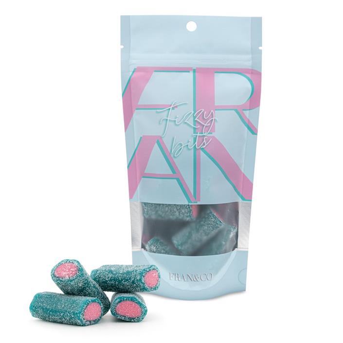 Fizzy Bits kirpeä täytelaku-Karkit-Fran&Co-Lahja ja sisustus Pussukka Katariina Home Oy