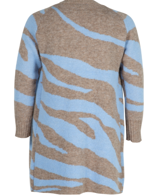 Neuletakki Cecilia vaaleansini/beige-Neuleet/Neuletakit-Zoey-Lahja ja sisustus Pussukka Katariina Home Oy