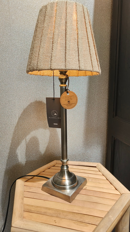 Lampunjalka nikkeli-Valaisimet-prhome-Lahja ja sisustus Pussukka Katariina Home Oy