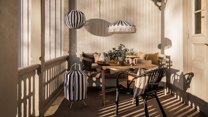 Lattiavalaisin Capri sini/valkoinen-Valaisimet-Alde&Lind-Lahja ja sisustus Pussukka Katariina Home Oy