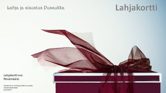 Pussukan lahjakortit nyt verkkokaupassa