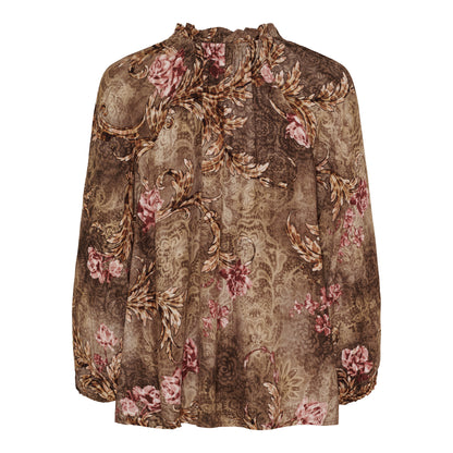 Pusero Octavia roosa/ruskea-Puserot-Marta du Chateau-Lahja ja sisustus Pussukka Katariina Home Oy