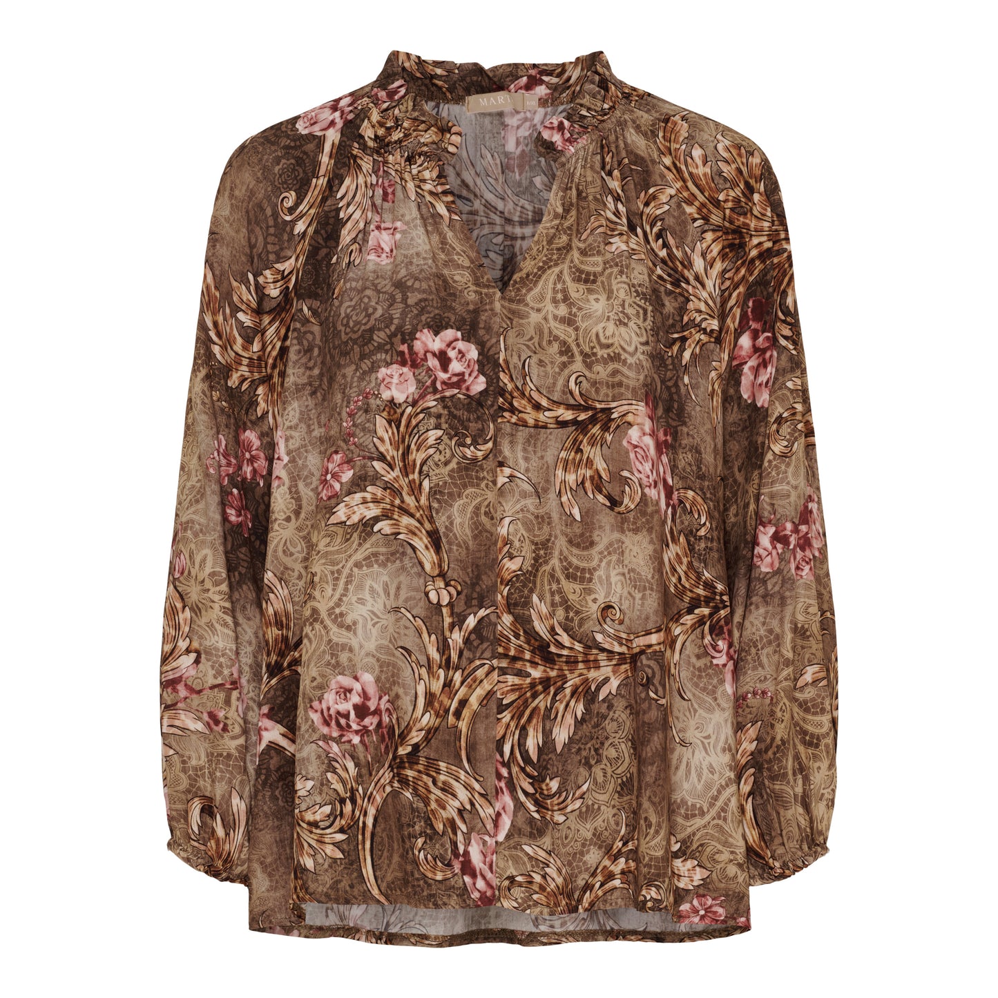 Pusero Octavia roosa/ruskea-Puserot-Marta du Chateau-Lahja ja sisustus Pussukka Katariina Home Oy