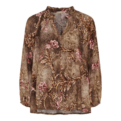 Pusero Octavia roosa/ruskea-Puserot-Marta du Chateau-Lahja ja sisustus Pussukka Katariina Home Oy