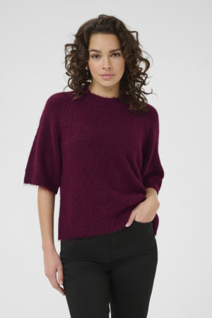 Neulepusero Emilie viininpunainen-Neuleet/Neuletakit-Kaffe-Lahja ja sisustus Pussukka Katariina Home Oy