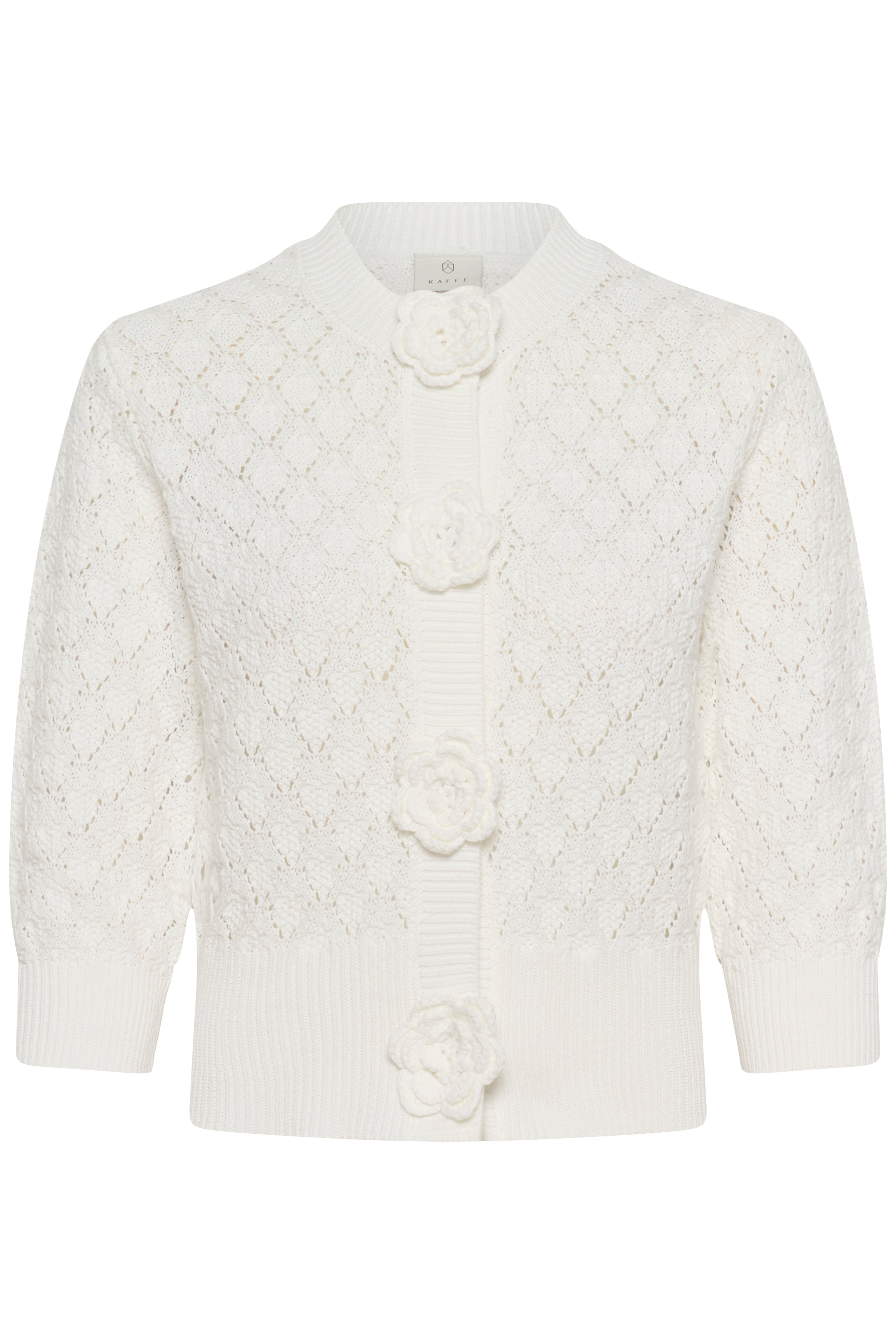 Neuletakki Kathrine valkoinen Kaffe-Neuleet/Neuletakit-Kaffe-Lahja ja sisustus Pussukka Katariina Home Oy