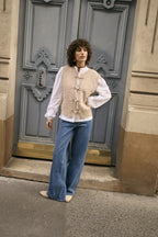 Neuleliivi Samira beige-Neuleet/Neuletakit-Cream Clothing-Lahja ja sisustus Pussukka Katariina Home Oy