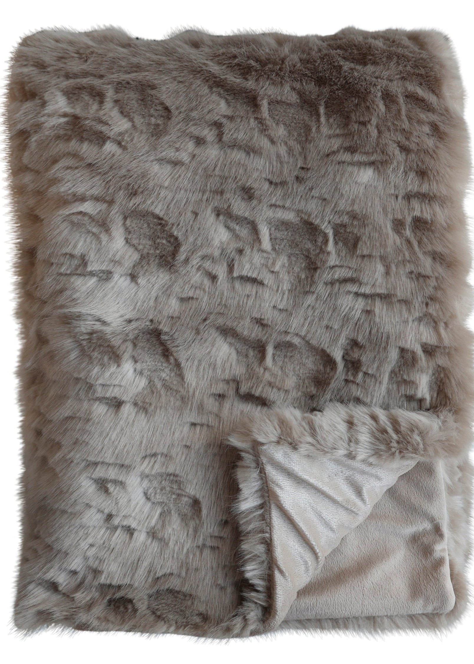 Torkkupeitto tekoturkis latte-Torkkupeitot-Chic Antique-Lahja ja sisustus Pussukka