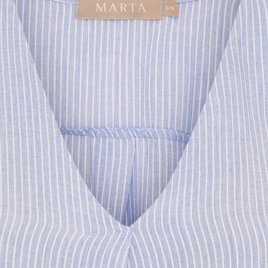 Toppi Giorgia sini/valkoraidallinen-Puserot-Marta du Chateau-Lahja ja sisustus Pussukka Katariina Home Oy