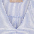 Toppi Giorgia sini/valkoraidallinen-Puserot-Marta du Chateau-Lahja ja sisustus Pussukka Katariina Home Oy