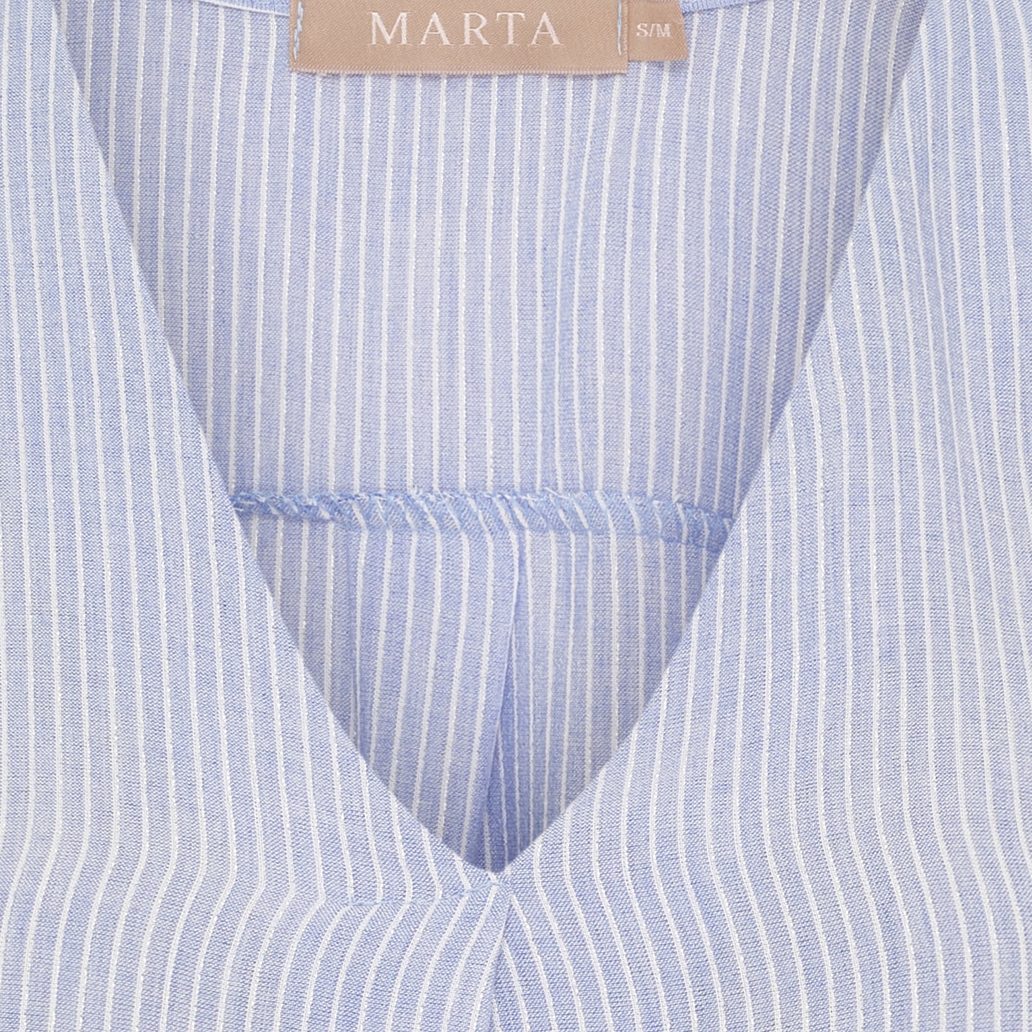 Toppi Giorgia sini/valkoraidallinen-Puserot-Marta du Chateau-Lahja ja sisustus Pussukka Katariina Home Oy