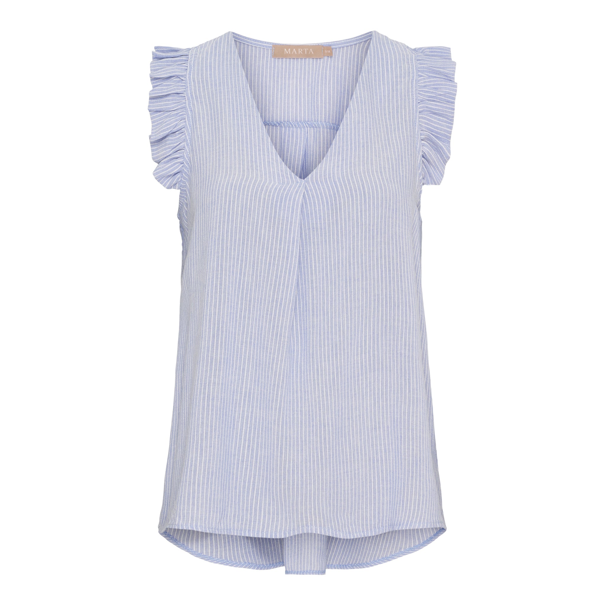 Toppi Giorgia sini/valkoraidallinen-Puserot-Marta du Chateau-Lahja ja sisustus Pussukka Katariina Home Oy