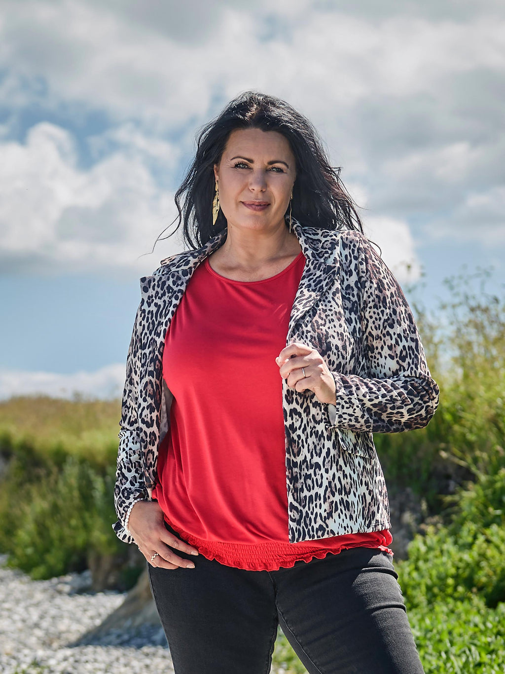 T-Paita Iris punainen-T-Paidat-Zoey-Lahja ja sisustus Pussukka Katariina Home Oy