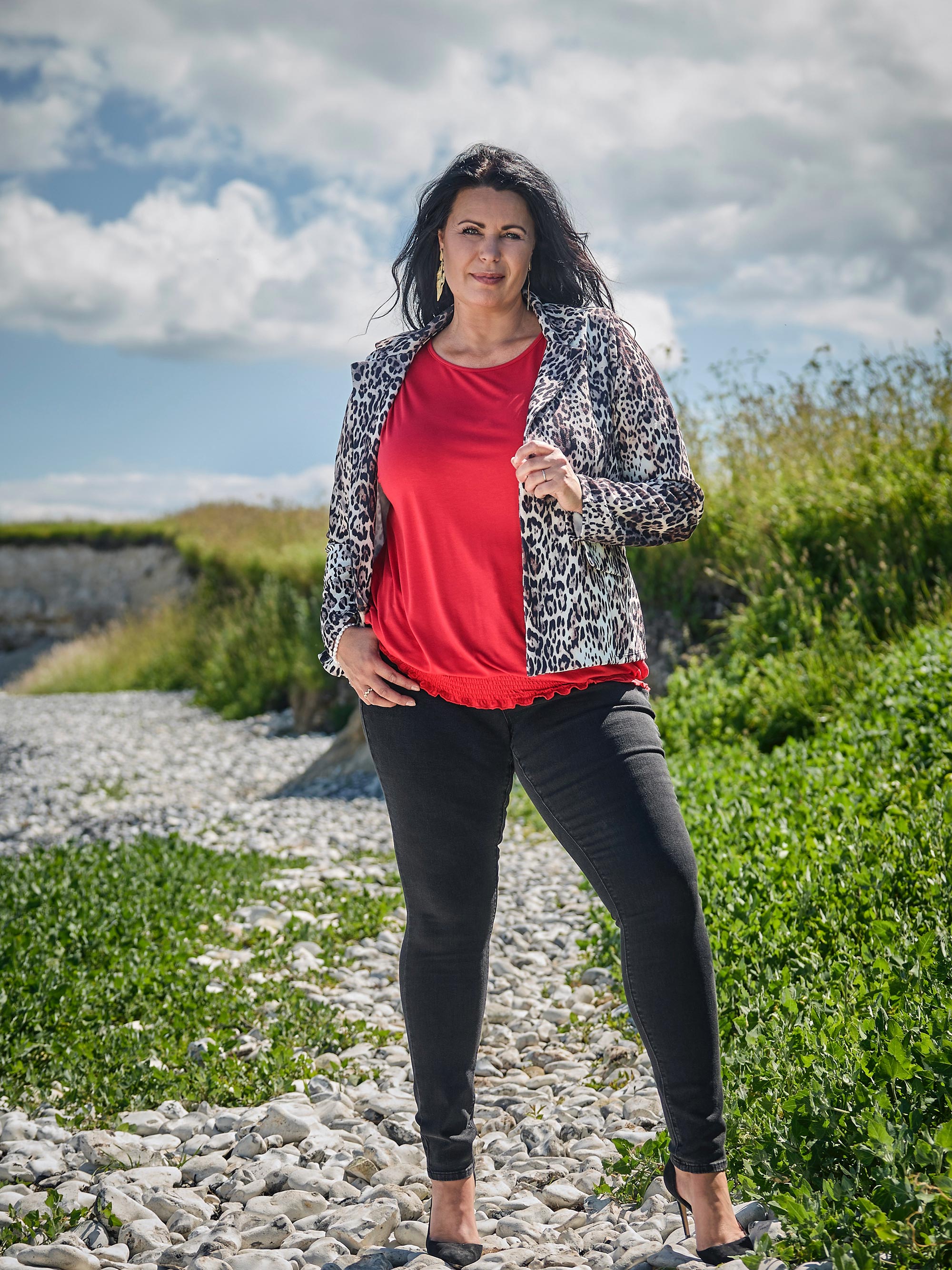 T-Paita Iris punainen-T-Paidat-Zoey-Lahja ja sisustus Pussukka Katariina Home Oy