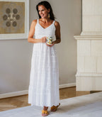 Mekko Lina valkoinen-Mekot/Hameet-Amanda B-Lahja ja sisustus Pussukka Katariina Home Oy