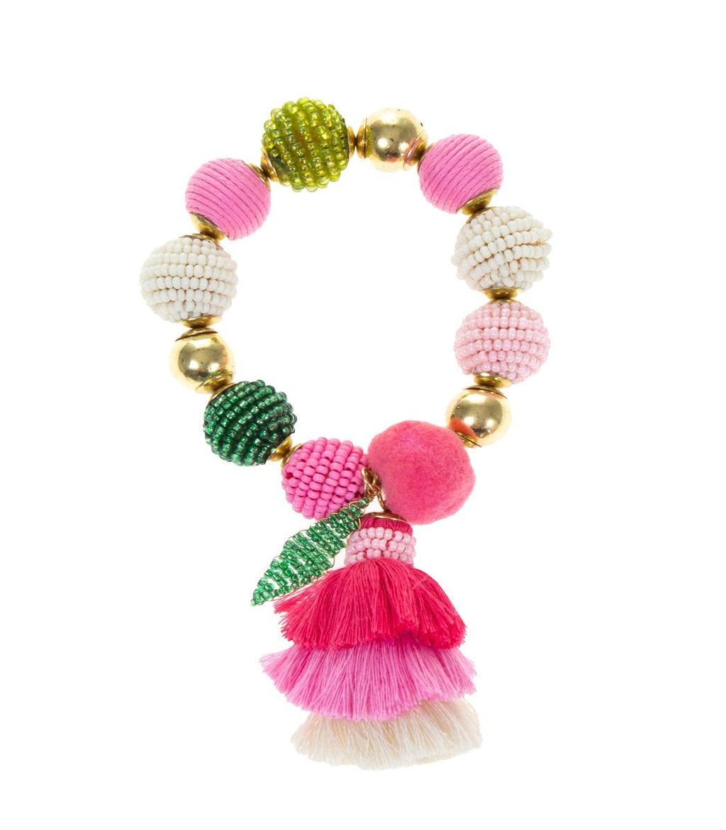 Rannekoru Tassel pinkki-Korut-Amanda B-Lahja ja sisustus Pussukka Katariina Home Oy