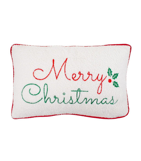 Tyyny Merry Christmas valkoinen-Tyynyt-Amanda B-Lahja ja sisustus Pussukka Katariina Home Oy