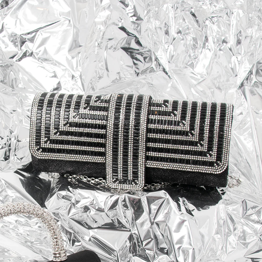 Juhlalaukku Party Timantti/Musta-Laukut-Rosenvinge-Lahja ja sisustus Pussukka Katariina Home Oy