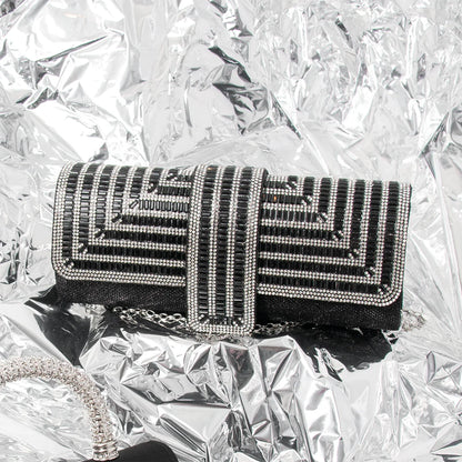 Juhlalaukku Party Timantti/Musta-Laukut-Rosenvinge-Lahja ja sisustus Pussukka Katariina Home Oy