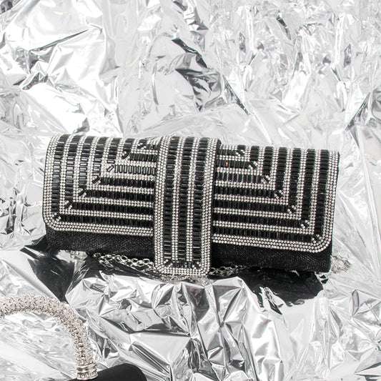 Juhlalaukku Party Timantti/Musta-Laukut-Rosenvinge-Lahja ja sisustus Pussukka Katariina Home Oy