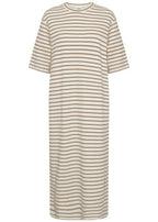 Mekko Ingina valko/beige raidallinen-Mekot/Hameet-Soaked in Luxury-Lahja ja sisustus Pussukka Katariina Home Oy