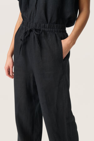 Pellavahousut Celian musta-Housut/Farkut-Soaked in Luxury-Lahja ja sisustus Pussukka Katariina Home Oy