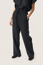 Pellavahousut Celian musta-Housut/Farkut-Soaked in Luxury-Lahja ja sisustus Pussukka Katariina Home Oy