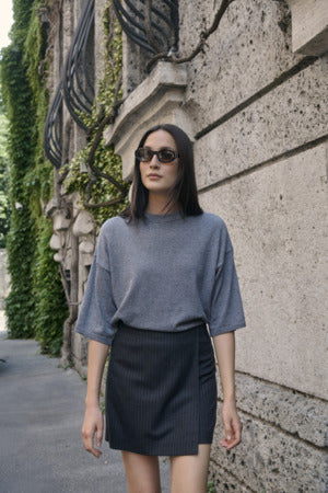 Neule Sanja harmaa-Neuleet/Neuletakit-Soaked in Luxury-Lahja ja sisustus Pussukka Katariina Home Oy