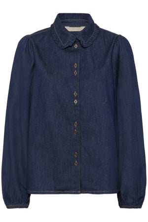 Farkkupaitapusero Hilka sininen-Puserot-Culture-Lahja ja sisustus Pussukka Katariina Home Oy