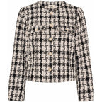 Jakku Emilie musta/kerma ruudullinen-Takit/Jakut-Isay-Lahja ja sisustus Pussukka Katariina Home Oy