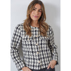 Jakku Emilie musta/kerma ruudullinen-Takit/Jakut-Isay-Lahja ja sisustus Pussukka Katariina Home Oy