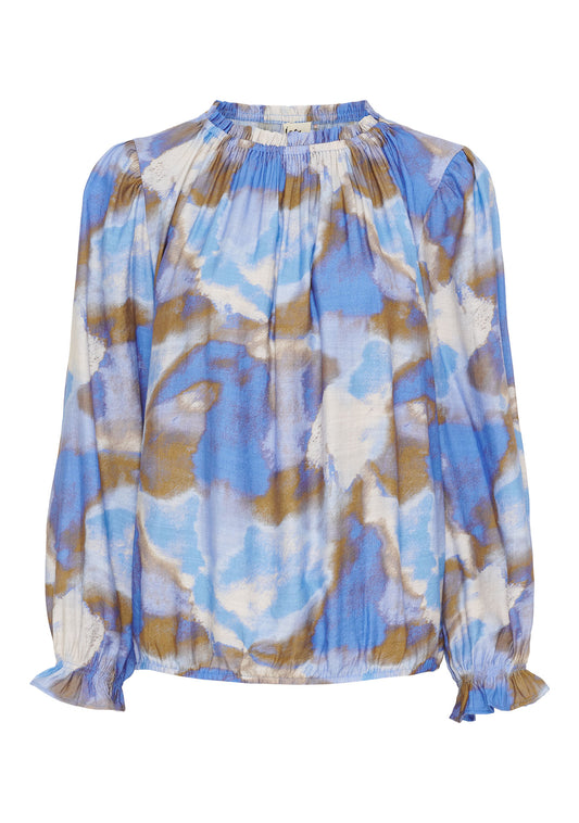 Pusero Tanna sininen/ruskea-Puserot-Isay-Lahja ja sisustus Pussukka Katariina Home Oy