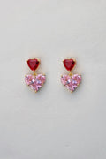 Sydän Korvakorut pinkki-punainen-Korut-BOW19DETAILS-Lahja ja sisustus Pussukka Katariina Home Oy