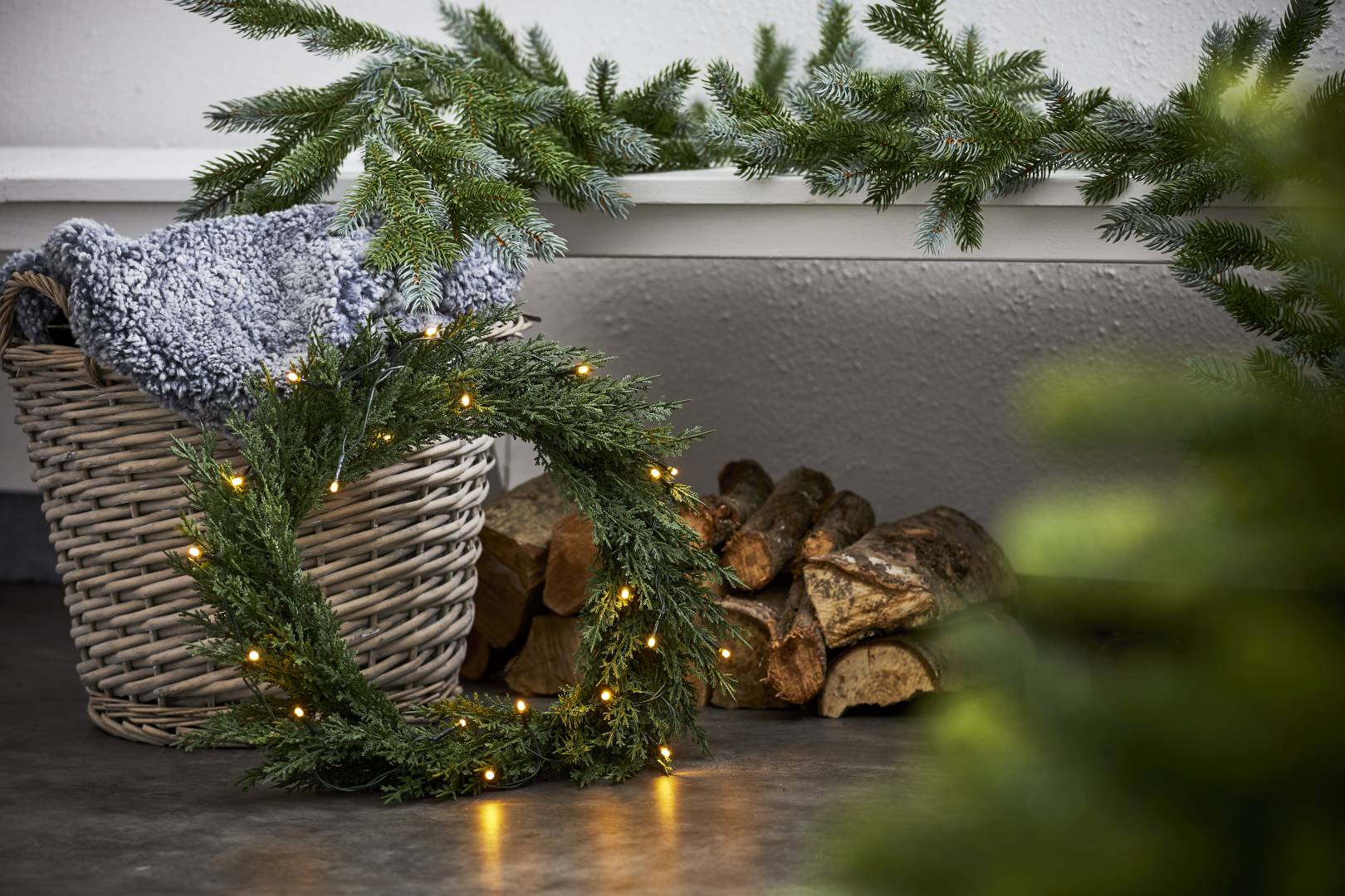 Kranssi Thuja vihreä-Joulu-Star Trading-Lahja ja sisustus Pussukka Katariina Home Oy