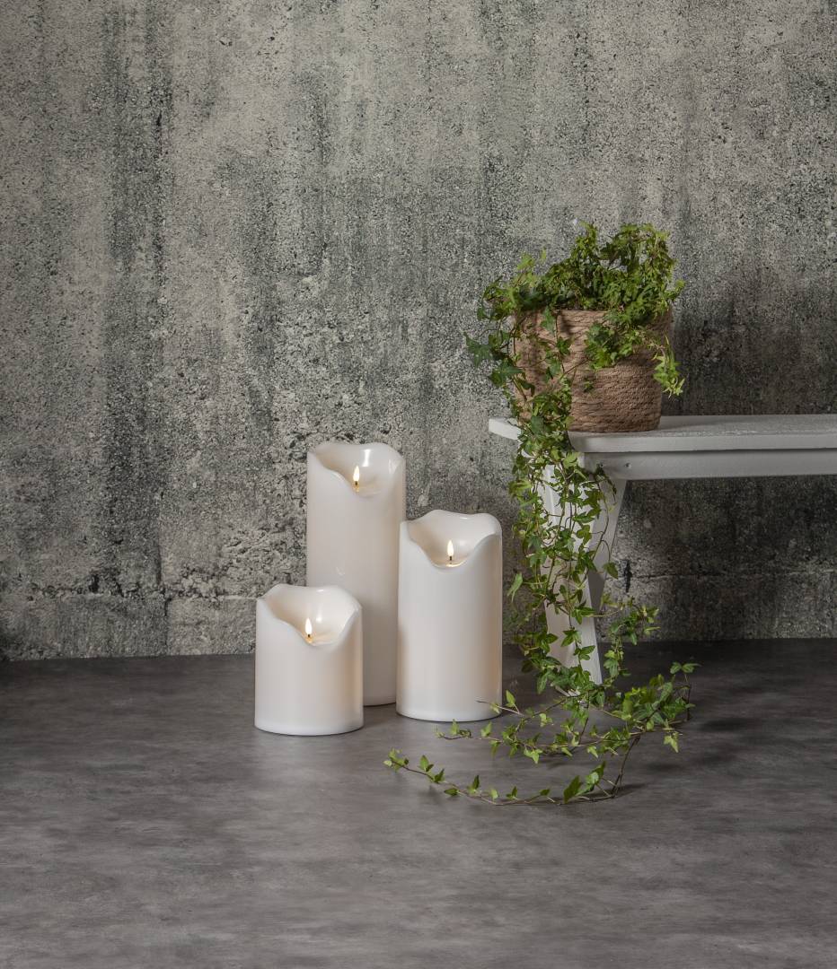 Led-Kynttilä Flamme Grand valkoinen-Kynttilät-Star Trading-Lahja ja sisustus Pussukka Katariina Home Oy