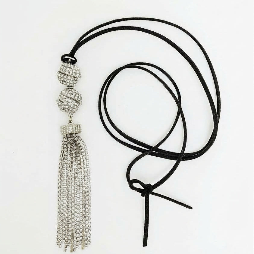 Kaulakoru Strass Tassel hopea Bow19details-Korut-BOW19DETAILS-Lahja ja sisustus Pussukka Katariina Home Oy