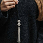 Kaulakoru Strass Tassel hopea Bow19details-Korut-BOW19DETAILS-Lahja ja sisustus Pussukka Katariina Home Oy