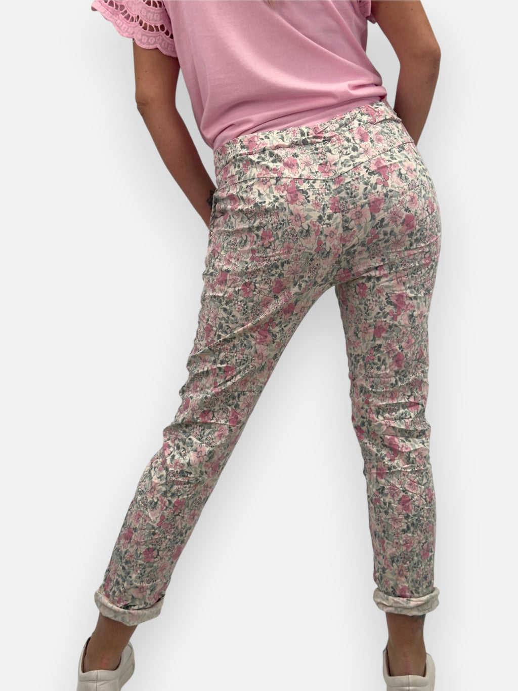 Housut Britta vaaleanpunainen GEMINI by Helen-Housut/Farkut-GEMINI by Helen-Lahja ja sisustus Pussukka Katariina Home Oy