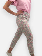 Housut Britta vaaleanpunainen GEMINI by Helen-Housut/Farkut-GEMINI by Helen-Lahja ja sisustus Pussukka Katariina Home Oy