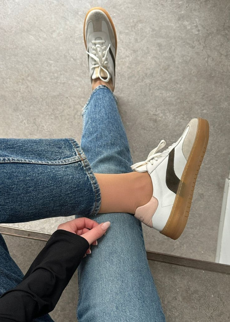 Tennarit The Power valkoinen/army/persikka-Jalkineet-Copenhagen shoes-Lahja ja sisustus Pussukka Katariina Home Oy