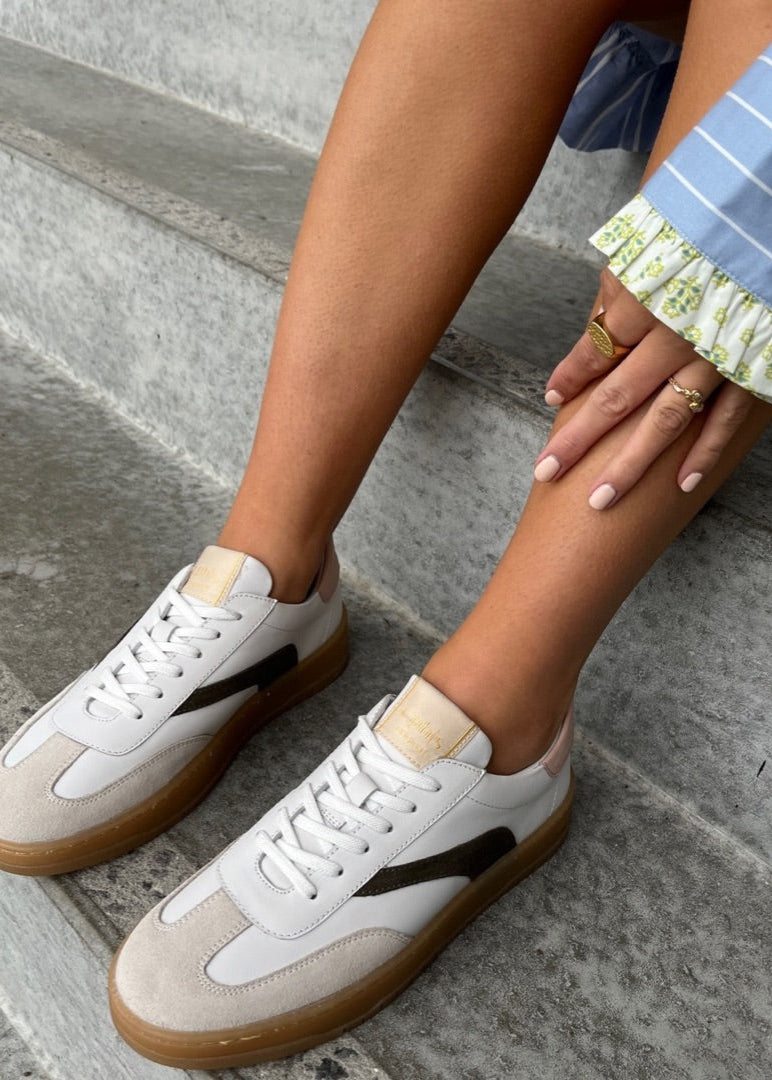 Tennarit The Power valkoinen/army/persikka-Jalkineet-Copenhagen shoes-Lahja ja sisustus Pussukka Katariina Home Oy