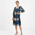 Mekko Wave tummansininen/beige Niccolei-Mekot/Hameet-Niccolei-Lahja ja sisustus Pussukka Katariina Home Oy