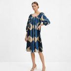 Mekko Wave tummansininen/beige Niccolei-Mekot/Hameet-Niccolei-Lahja ja sisustus Pussukka Katariina Home Oy