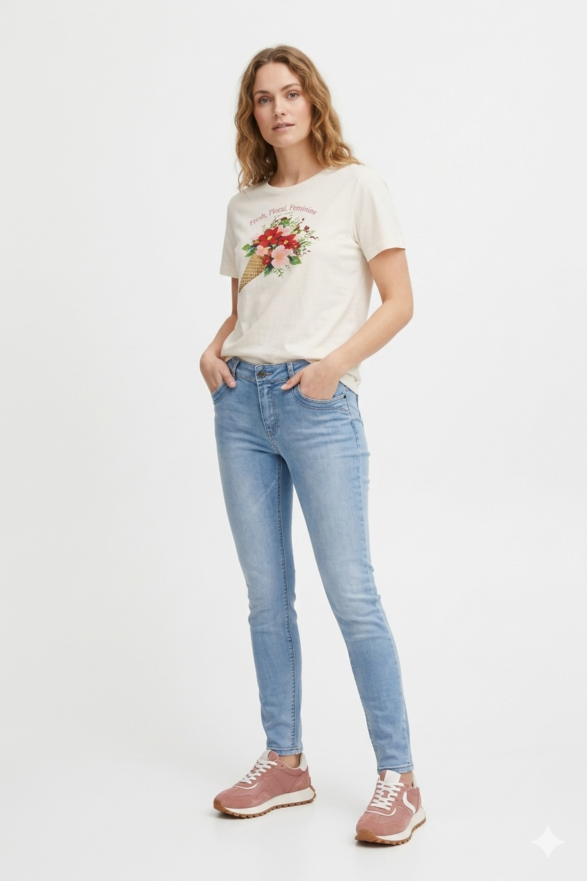 Farkut Patti Zip vaaleansininen Marc Lauge-Housut/Farkut-Marc Lauge-Lahja ja sisustus Pussukka Katariina Home Oy