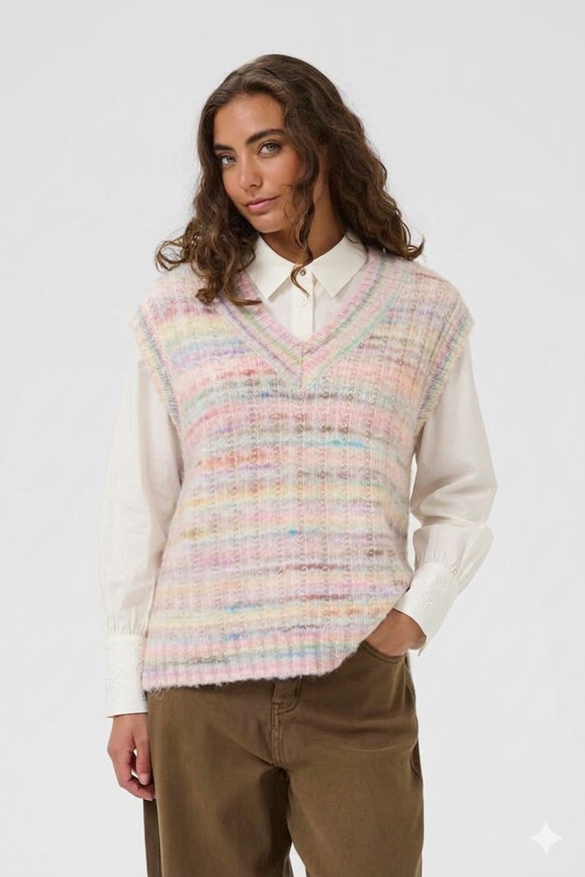 Neuleliivi Bilo pink Culture-Neuleet/Neuletakit-Culture-Lahja ja sisustus Pussukka Katariina Home Oy