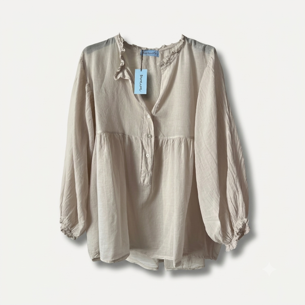 Pellavapusero Battina beige Reunion