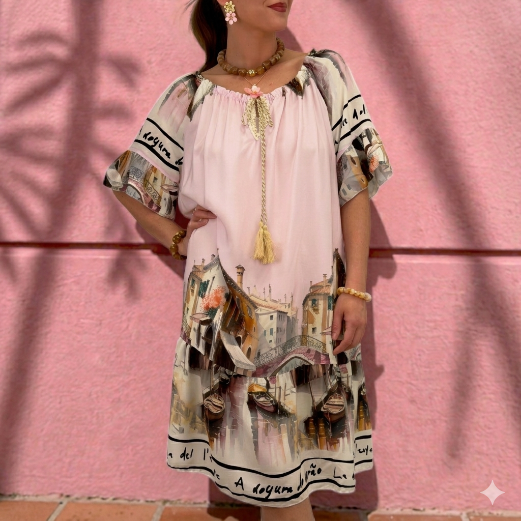 Mekko Paloma roosa GEMINI by Helen-Mekot/Hameet-GEMINI by Helen-Lahja ja sisustus Pussukka Katariina Home Oy