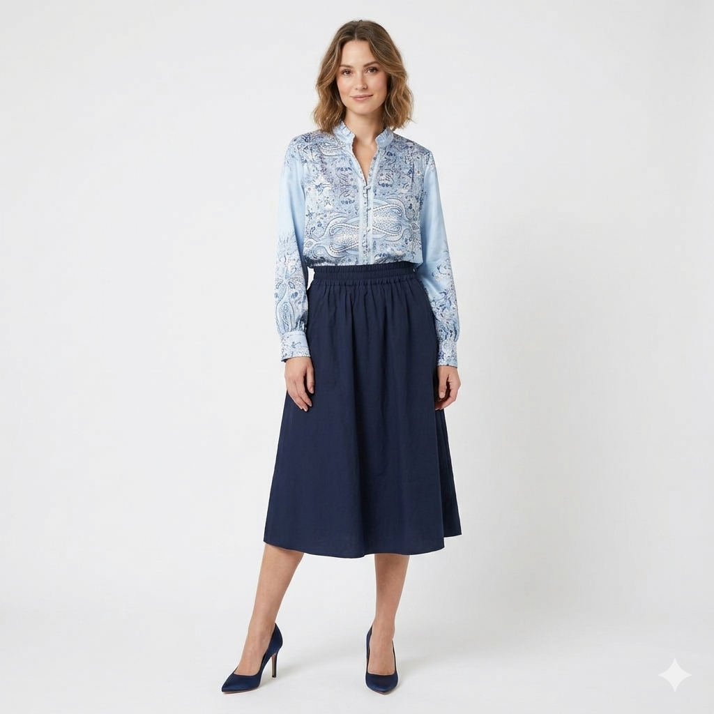 Hame New Paper tummansininen Marc Lauge-Mekot/Hameet-Marc Lauge-Lahja ja sisustus Pussukka Katariina Home Oy