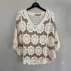 Neulepusero Sassie beige/valkoinen Marta du Chateau